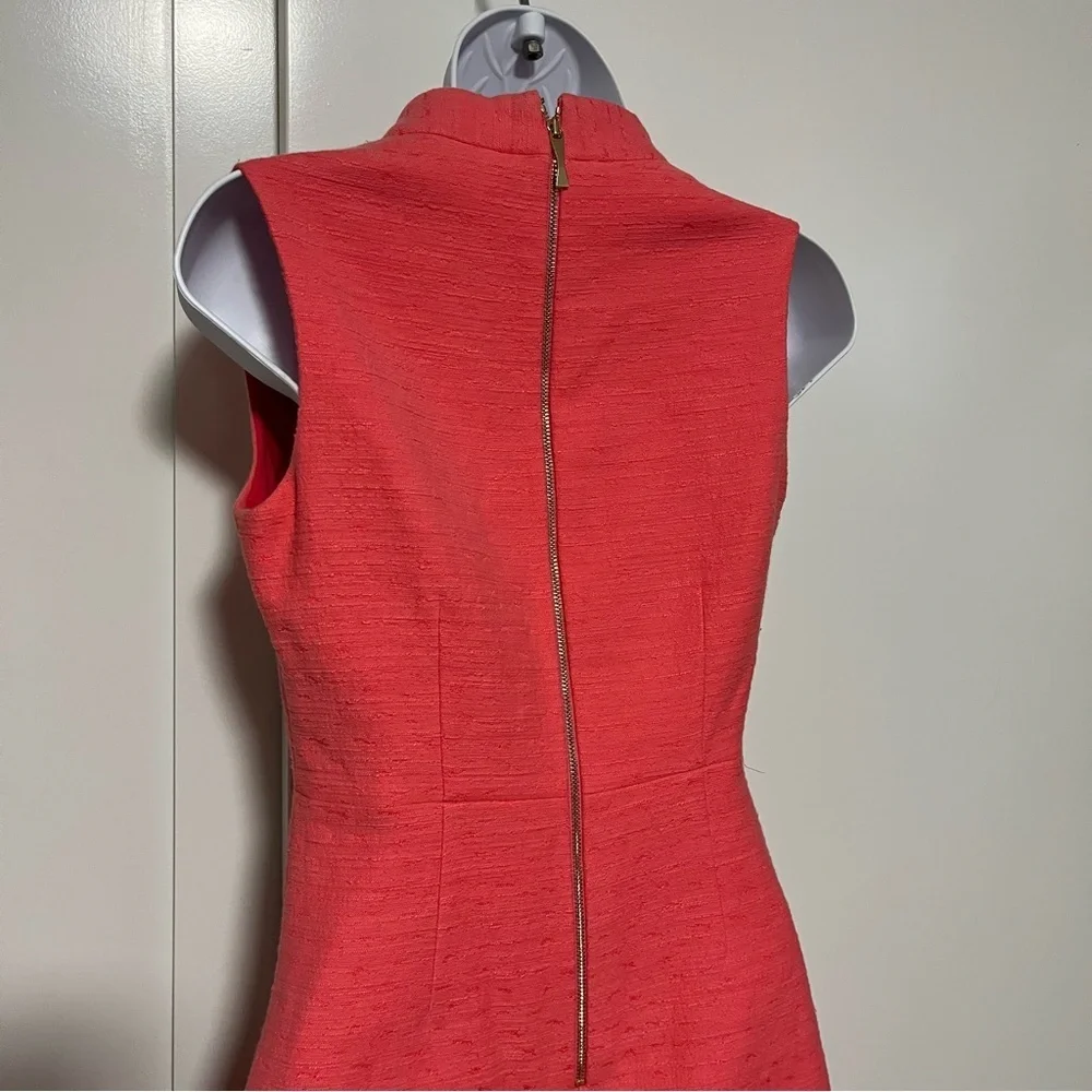 Kate Spade New York Coral V-Neck Sheath Dress Gwendolyn Spring Sundress Size 0